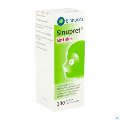 Sie sehen eine Packung Sinupret Saft Sine 100ml, Produktbild: 02 Sinupret Saft Sine 100ml, A-Nr.: 5536774 - 02