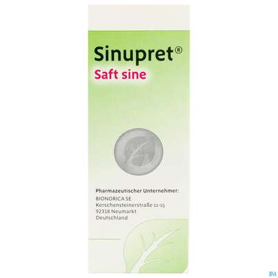 Sie sehen eine Packung Sinupret Saft Sine 100ml, Produktbild: 04 Sinupret Saft Sine 100ml, A-Nr.: 5536774 - 04