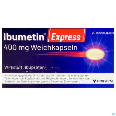 Ibumetin Weichkapseln Express 400mg 20st, A-Nr.: 5880744 - 01