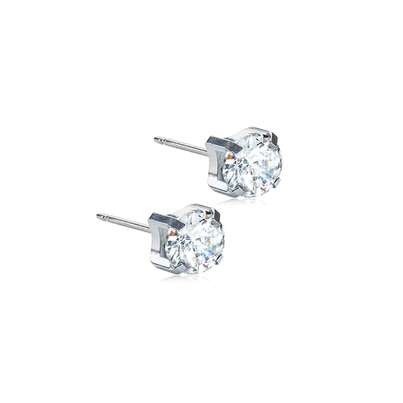 Sie sehen eine Packung Blomdahl Ohrstecker Tiffany Titan White 7mm, Produktbild: 01 Blomdahl Ohrstecker Tiffany Titan White 7mm, A-Nr.: 6020357 - 01
