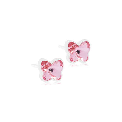 Sie sehen eine Packung Blomdahl Ohrstecker Schmetterlinge rose, Produktbild: 01 Blomdahl Ohrstecker Schmetterlinge rose, A-Nr.: 6036714 - 01