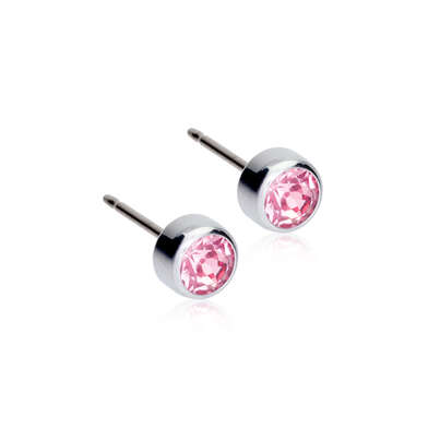 Sie sehen eine Packung Blomdahl Ohrstecker Bezel Light rose, Produktbild: 01 Blomdahl Ohrstecker Bezel Light rose, A-Nr.: 6036683 - 01