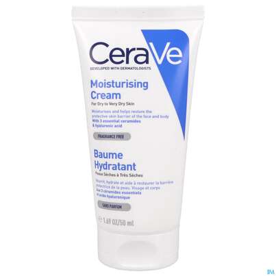 Sie sehen eine Packung Cerave Feuchtigkeitscreme 50ml, Produktbild: 03 Cerave Feuchtigkeitscreme 50ml, A-Nr.: 4801932 - 03