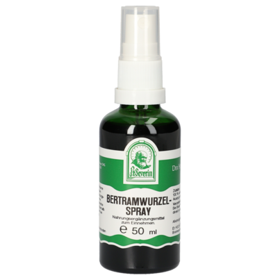 Sie sehen eine Packung BERTRAMWURZEL SPRAY 50 ML, Produktbild: 01 BERTRAMWURZEL SPRAY 50 ML, A-Nr.: 4448772 - 01
