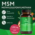 Sie sehen eine Packung Vitabay MSM - Methylsulfonylmethan 1.000 mg, Produktbild: 03 Vitabay MSM - Methylsulfonylmethan 1.000 mg, A-Nr.: 6049013 - 03