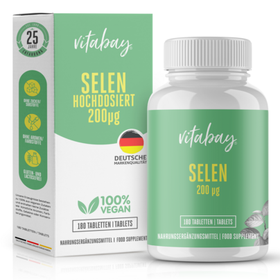 Sie sehen eine Packung Vitabay Selen 200 µg, Produktbild: 01 Vitabay Selen 200 µg, A-Nr.: 6048841 - 01