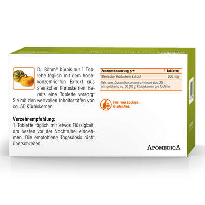 Dr. Böhm Kürbis nur 1 Tablette täglich, A-Nr.: 2552459 - 06