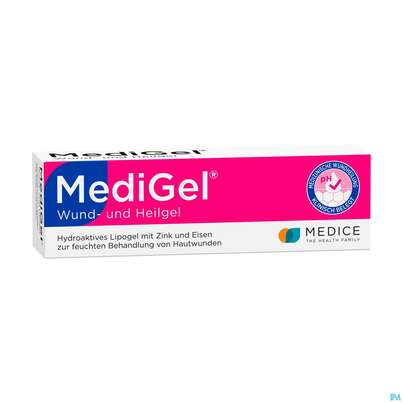 Sie sehen eine Packung Medigel Wund +heilgel 20g, Produktbild: 03 Medigel Wund +heilgel 20g, A-Nr.: 5256135 - 03