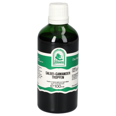 Sie sehen eine Packung SALBEI-GAMANDER TROPFEN 100 ML, Produktbild: 01 SALBEI-GAMANDER TROPFEN 100 ML, A-Nr.: 5902894 - 01