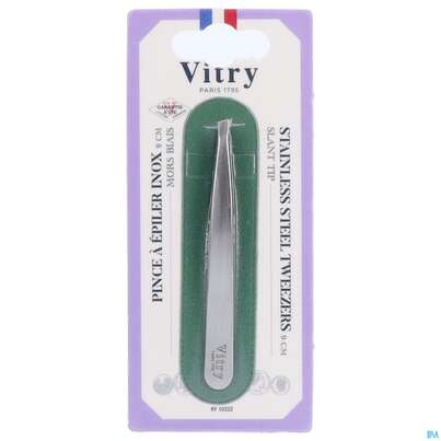 Sie sehen eine Packung Vitry Professionelle Rostfreie Pinzette Mit Schrägen Spitzen 1pc, Produktbild: 02 Vitry Professionelle Rostfreie Pinzette Mit Schrägen Spitzen 1pc, A-Nr.: 4627575 - 02