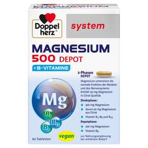 Doppelherz system Magnesium 500 DEPOT + B-Vitamine, A-Nr.: 6008735 - 01