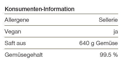 Sie sehen eine Packung Biotta Bio - Gemüse -Cocktail Saft, 500 ml, Produktbild: 03 Biotta Bio - Gemüse -Cocktail Saft, 500 ml, A-Nr.: 4247915 - 03