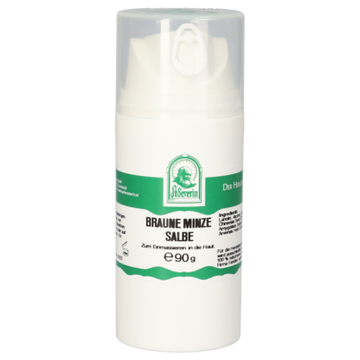 Sie sehen eine Packung BRAUNE MINZE SALBE 90 G, Produktbild: 01 BRAUNE MINZE SALBE 90 G, A-Nr.: 5831214 - 01