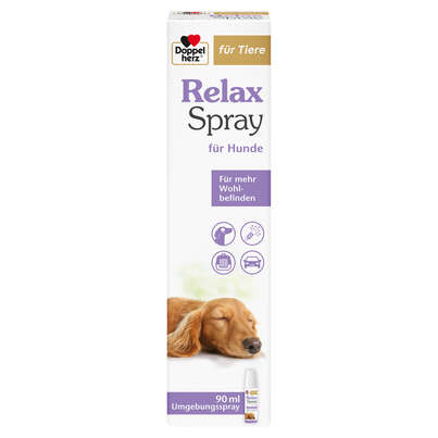 Sie sehen eine Packung Doppelherz für Tiere Relaxspray für Hunde, Produktbild: 01 Doppelherz für Tiere Relaxspray für Hunde, A-Nr.: 5879161 - 01