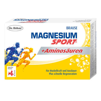 Sie sehen eine Packung Dr. Böhm Magnesium Sport + Aminosäuren, Produktbild: 01 Dr. Böhm Magnesium Sport + Aminosäuren, A-Nr.: 4774106 - 01