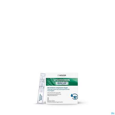 Sie sehen eine Packung Visiodoron Malva Augentropfen Einzeldosen 0,4ml 20st, Produktbild: 04 Visiodoron Malva Augentropfen Einzeldosen 0,4ml 20st, A-Nr.: 4123521 - 04