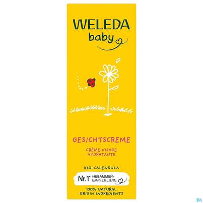 Sie sehen eine Packung Weleda Calendula Gesichtscreme 50ml, Produktbild: 02 Weleda Calendula Gesichtscreme 50ml, A-Nr.: 3015031 - 02