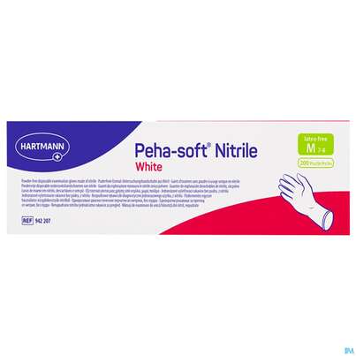 Sie sehen eine Packung Untersuchungshandschuhe Peha/soft/puderfrei Nitrile Unsteril White Xl 180st, Produktbild: 03 Untersuchungshandschuhe Peha/soft/puderfrei Nitrile Unsteril White Xl 180st, A-Nr.: 3994076 - 03