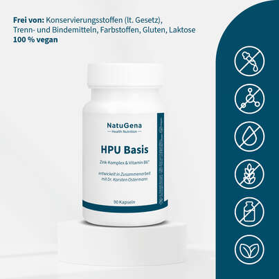 Sie sehen eine Packung NatuGena HPU Basis Kapseln, Produktbild: 03 NatuGena HPU Basis Kapseln, A-Nr.: 6036045 - 03