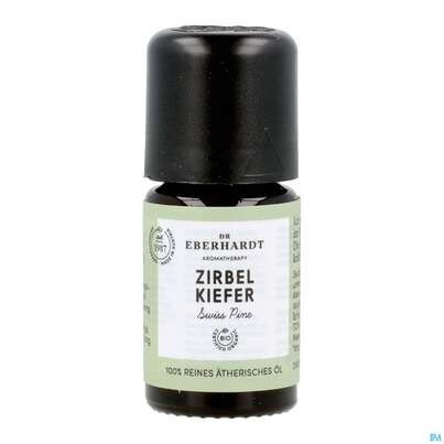 Sie sehen eine Packung Aetherische Oele Dr.eberhardt Bio Zirbelkiefer 5ml, Produktbild: 10 Aetherische Oele Dr.eberhardt Bio Zirbelkiefer 5ml, A-Nr.: 5765865 - 10