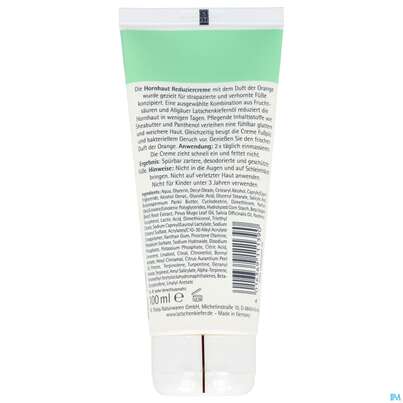 Sie sehen eine Packung Allgaeuer Latschenkiefer Hornhaut Reduzier-creme Orange 100ml, Produktbild: 03 Allgaeuer Latschenkiefer Hornhaut Reduzier-creme Orange 100ml, A-Nr.: 5950717 - 03