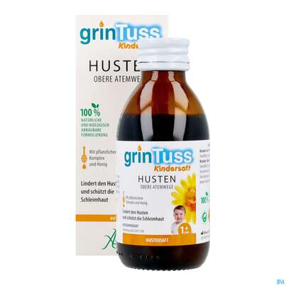 Sie sehen eine Packung Hustensaft Aboca Grintuss Kinder Ab 1jahr 180g, Produktbild: 13 Hustensaft Aboca Grintuss Kinder Ab 1jahr 180g, A-Nr.: 5817510 - 13