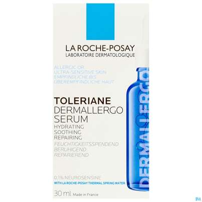 Sie sehen eine Packung La Roche Posay Toleriane Dermallergo Serum Gesichtspflege 30ml, Produktbild: 01 La Roche Posay Toleriane Dermallergo Serum Gesichtspflege 30ml, A-Nr.: 5974043 - 01
