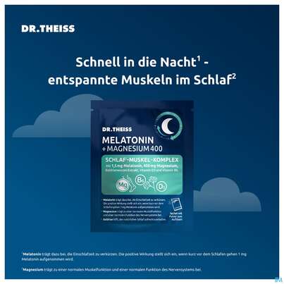 Melatonin +magnesium 400 Schlaf-muskel-komplex Dr.theiss 15st, A-Nr.: 5979046 - 05