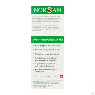 Sie sehen eine Packung Omega -3 Norsan Oel/vegan/epa/hochd. Orangengeschmack 100ml, Produktbild: 03 Omega -3 Norsan Oel/vegan/epa/hochd. Orangengeschmack 100ml, A-Nr.: 5948034 - 03