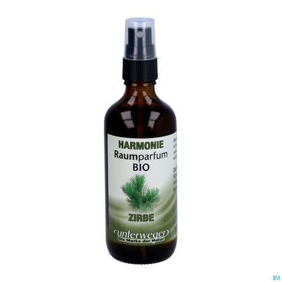 Sie sehen eine Packung Raumparfum Bio Harmonie Zirbe 100ml, Produktbild: 01 Raumparfum Bio Harmonie Zirbe 100ml, A-Nr.: 4364213 - 01
