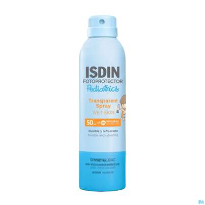 Sie sehen eine Packung Sonnenprodukte Isdin/fotoprotection Pediatrics Wet Skin Spray Lsf 50 250ml, Produktbild: 01 Sonnenprodukte Isdin/fotoprotection Pediatrics Wet Skin Spray Lsf 50 250ml, A-Nr.: 5570305 - 01
