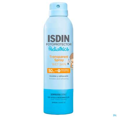 Sie sehen eine Packung Sonnenprodukte Isdin/fotoprotection Pediatrics Wet Skin Spray Lsf 50 250ml, Produktbild: 02 Sonnenprodukte Isdin/fotoprotection Pediatrics Wet Skin Spray Lsf 50 250ml, A-Nr.: 5570305 - 02