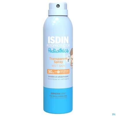 Sie sehen eine Packung Sonnenprodukte Isdin/fotoprotection Pediatrics Wet Skin Spray Lsf 50 250ml, Produktbild: 05 Sonnenprodukte Isdin/fotoprotection Pediatrics Wet Skin Spray Lsf 50 250ml, A-Nr.: 5570305 - 05