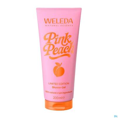 Sie sehen eine Packung Weleda Pink Peach Shower Gel 200ml, Produktbild: 01 Weleda Pink Peach Shower Gel 200ml, A-Nr.: 6005903 - 01