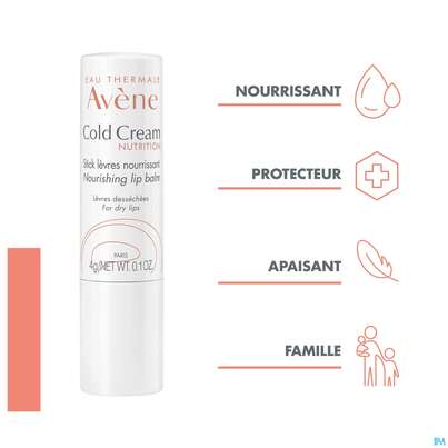 Sie sehen eine Packung Avene Cold Cream Lippenpflegestift Reichhaltig 4g, Produktbild: 09 Avene Cold Cream Lippenpflegestift Reichhaltig 4g, A-Nr.: 5596894 - 09