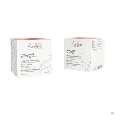 Sie sehen eine Packung Avene Hyaluron Activ B3 Nachtcreme 40ml, Produktbild: 05 Avene Hyaluron Activ B3 Nachtcreme 40ml, A-Nr.: 5693261 - 05