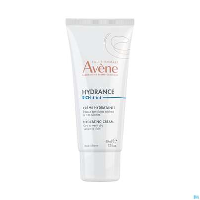 Sie sehen eine Packung Avene Hydrance Reichhaltige Feuchtig- Keitscreme 40ml, Produktbild: 06 Avene Hydrance Reichhaltige Feuchtig- Keitscreme 40ml, A-Nr.: 1505601 - 06
