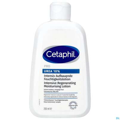 Sie sehen eine Packung Cetaphil Pro/urea/10% Feuchtigkeitslotion Intensiv Aufbauend 200ml, Produktbild: 02 Cetaphil Pro/urea/10% Feuchtigkeitslotion Intensiv Aufbauend 200ml, A-Nr.: 5346192 - 02
