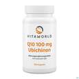 Sie sehen eine Packung Coenzym Q10 Kapseln 100mg Vegan Ubichinon Vita World 100st, Produktbild: 02 Coenzym Q10 Kapseln 100mg Vegan Ubichinon Vita World 100st, A-Nr.: 4836362 - 02