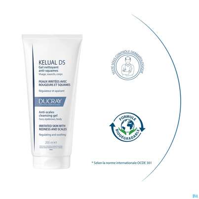 Sie sehen eine Packung Ducray Kelual Ds Reinigungsgel Neu 200ml, Produktbild: 17 Ducray Kelual Ds Reinigungsgel Neu 200ml, A-Nr.: 5862261 - 17