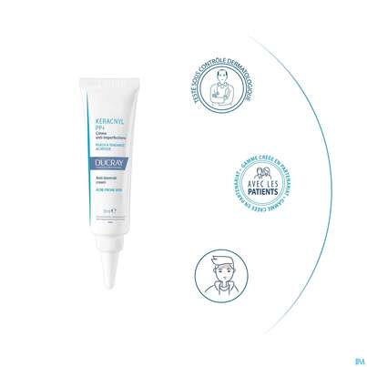 Sie sehen eine Packung Ducray Keracnyl Pp+ Creme Gegen Hautunreinheiten 30ml, Produktbild: 15 Ducray Keracnyl Pp+ Creme Gegen Hautunreinheiten 30ml, A-Nr.: 5564397 - 15