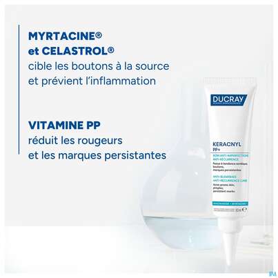 Sie sehen eine Packung Ducray Keracnyl Pp+ Creme Gegen Hautunreinheiten 30ml, Produktbild: 21 Ducray Keracnyl Pp+ Creme Gegen Hautunreinheiten 30ml, A-Nr.: 5564397 - 21