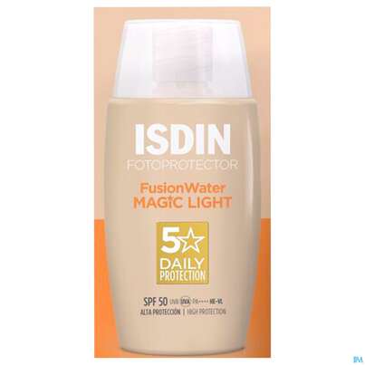 Sie sehen eine Packung Sonnenprodukte Isdin/fotoprotection Fusion Water Color Light Lsf 50 50ml, Produktbild: 02 Sonnenprodukte Isdin/fotoprotection Fusion Water Color Light Lsf 50 50ml, A-Nr.: 5570274 - 02