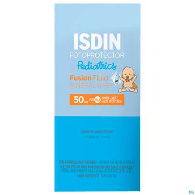 Sie sehen eine Packung Sonnenprodukte Isdin/fotoprotection Pediatrics Mineral Baby Lsf 50 50ml, Produktbild: 02 Sonnenprodukte Isdin/fotoprotection Pediatrics Mineral Baby Lsf 50 50ml, A-Nr.: 5570222 - 02