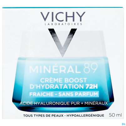 Sie sehen eine Packung Vichy Mineral 89 Creme Ohne Duftstoffe 50ml, Produktbild: 04 Vichy Mineral 89 Creme Ohne Duftstoffe 50ml, A-Nr.: 5667878 - 04