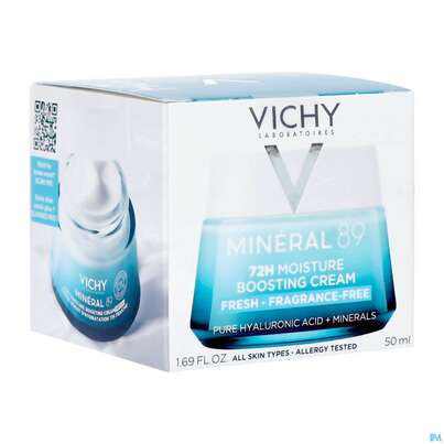 Sie sehen eine Packung Vichy Mineral 89 Creme Ohne Duftstoffe 50ml, Produktbild: 06 Vichy Mineral 89 Creme Ohne Duftstoffe 50ml, A-Nr.: 5667878 - 06