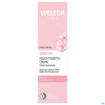 Sie sehen eine Packung Weleda Feuchtigkeitscreme Mandel Sensitiv 30ml, Produktbild: 02 Weleda Feuchtigkeitscreme Mandel Sensitiv 30ml, A-Nr.: 5848284 - 02