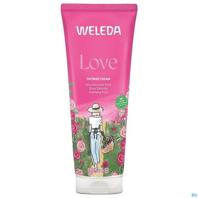 Sie sehen eine Packung Weleda Love Shower Cream Rose 200ml, Produktbild: 02 Weleda Love Shower Cream Rose 200ml, A-Nr.: 5911835 - 02