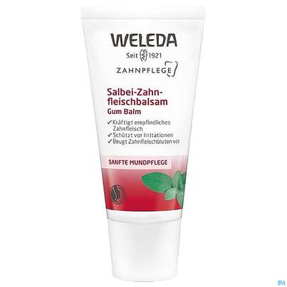 Sie sehen eine Packung Weleda Salbei Zahnfleisch Balsam Tb 30ml, Produktbild: 03 Weleda Salbei Zahnfleisch Balsam Tb 30ml, A-Nr.: 1805384 - 03