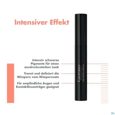 Sie sehen eine Packung Avene Couvrance Mascara Schwarz High Definition 7ml, Produktbild: 09 Avene Couvrance Mascara Schwarz High Definition 7ml, A-Nr.: 5843909 - 09